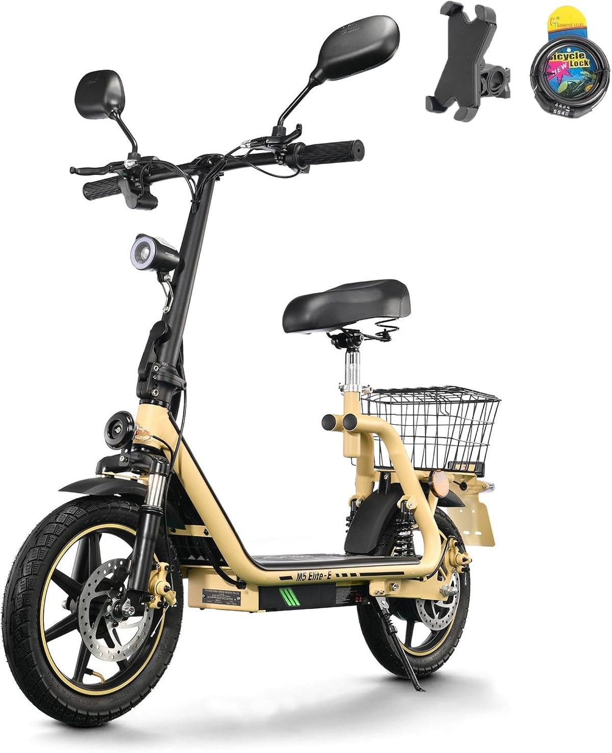 TWOFISH M5 Elite E-Scooter mit Straßenzulassung für Erwachsene, 14 Zoll E Roller 500W Motor mit 48V 13Ah Akku, IPX4, Doppelfederung E Roller