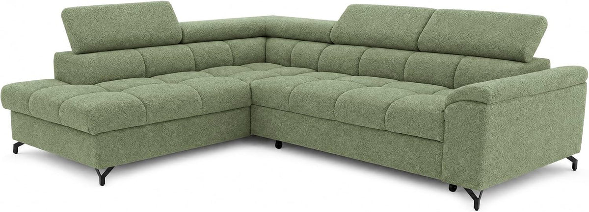 Ecksofa mit Schlaffunktion PASTI PREMIUM L-Form, Sofa Couch mit Bettkasten, Big Sofa Couch mit Schlaffunktion, 3-Sitzer