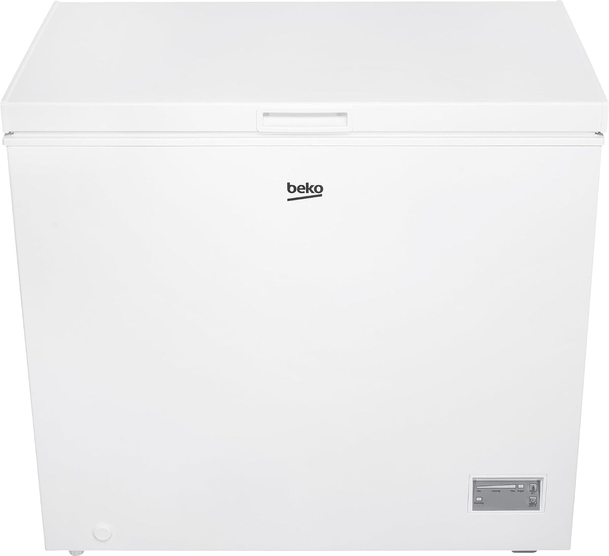 Beko CF200CWN Gefriertruhe, 198 l Nutzvolumen, 40 db(A), Kühltruhe, 1 Gefriergutkorb, Schnellgefrierfunktion, Transportrollen, LED-Anzeigesystem, Weiß