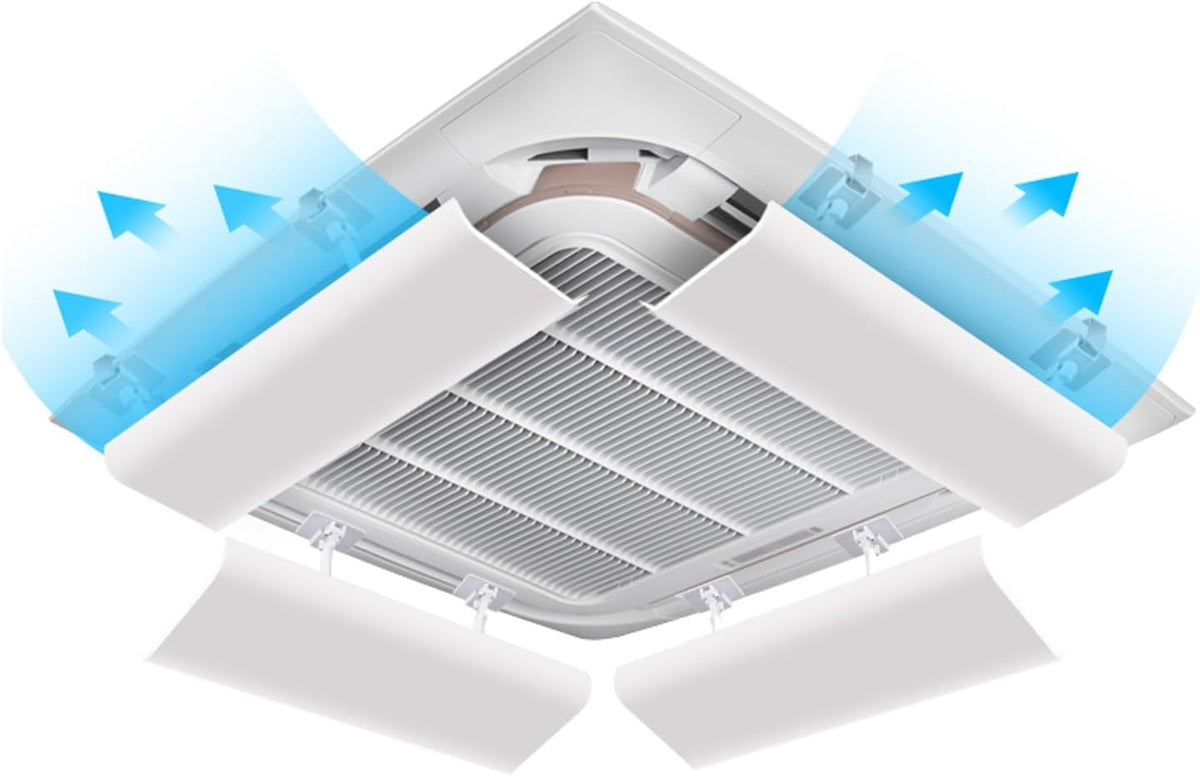 Zentrale Klimaanlage Windabweiser, Anti-Direkt(35.4'/90cm), Universell Klimaanlage Split Windabweiser, Luftleitbleche für Deckenlüftungsöffnungen