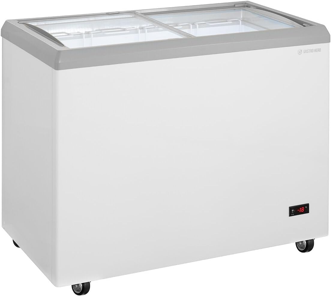 GastroHero Eiscreme-Gefriertruhe, 217L, Weiß ECTE217, LED-Beleuchtung