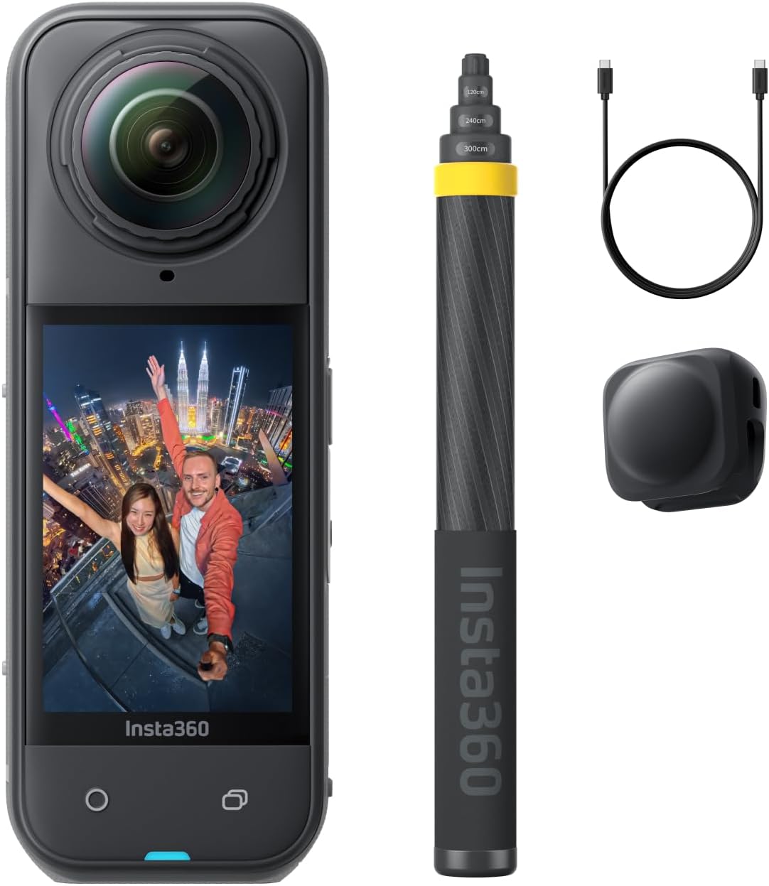 Insta360 X5 No-Drone-Bundle, 8K 360 Grad Actionkamera mit Dreifach-KI-Chip