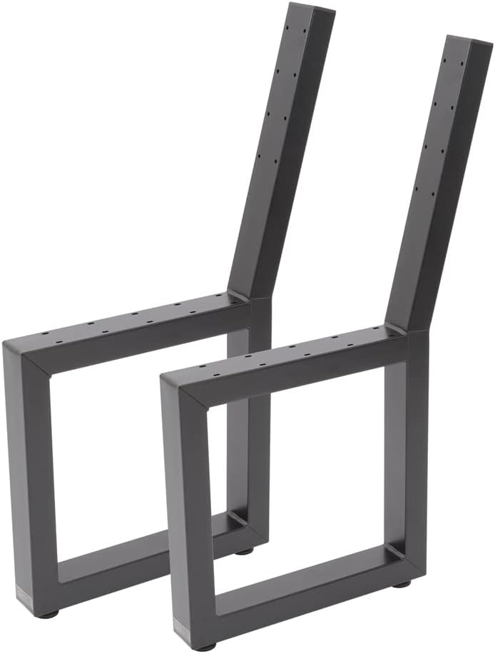 Bentatec Bankgestell Sitzbank Bank Stuhl Esstisch Sitzecke Metall DIY Gestell Gartenbank (2er-Set, Schwarz matt RAL 9005)