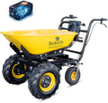 BAMATO Elektrische Schubkarre MTR-300W, 400W Motorleistung, 300 kg Traglast, Muldenvolumen 100 Liter, Elektroantrieb, Max. 6,0 km/h vorwärts