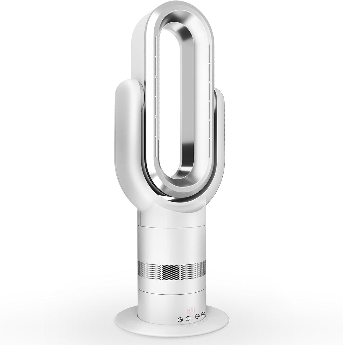 QG660 Bladeless Turmventilator, 2-in-1 Heizgerät & Kühlventilator, 10 Kühl- & 3 Heizstufen, Fernbedienung & Touch-Steuerung