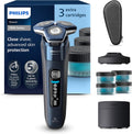 PHILIPS Shaver Series 7000, Ladestation & Reiseetui (Modell S7885/63), Elektrischer Rasierer für Herren, Nass- und Trockenrasierer, Reinigungsstation