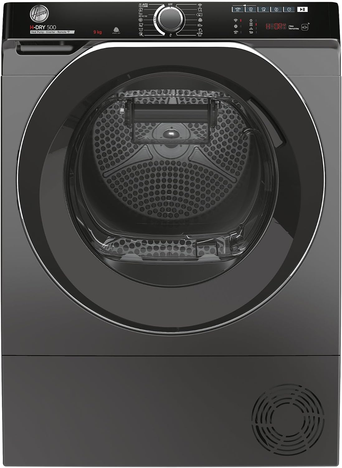 Hoover H-DRY500 NDPEH9A3TCBERXSS Wärmepumpentrockner I 9kg I Smarte Bedienung I AquaVision I Symbolblende