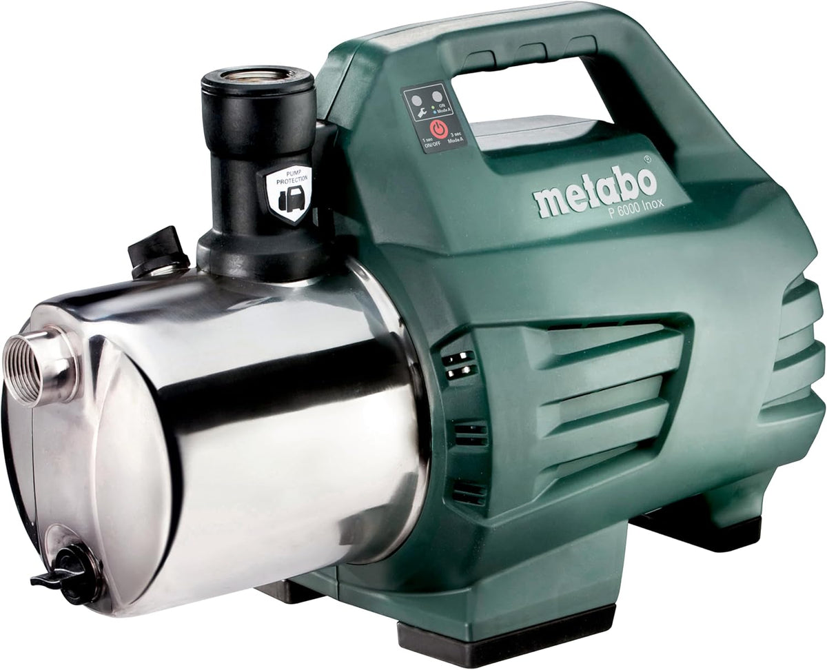 metabo P 6000 Inox Gartenpumpe, 1300 W, Wasserpumpe für 1-4 Beregner
