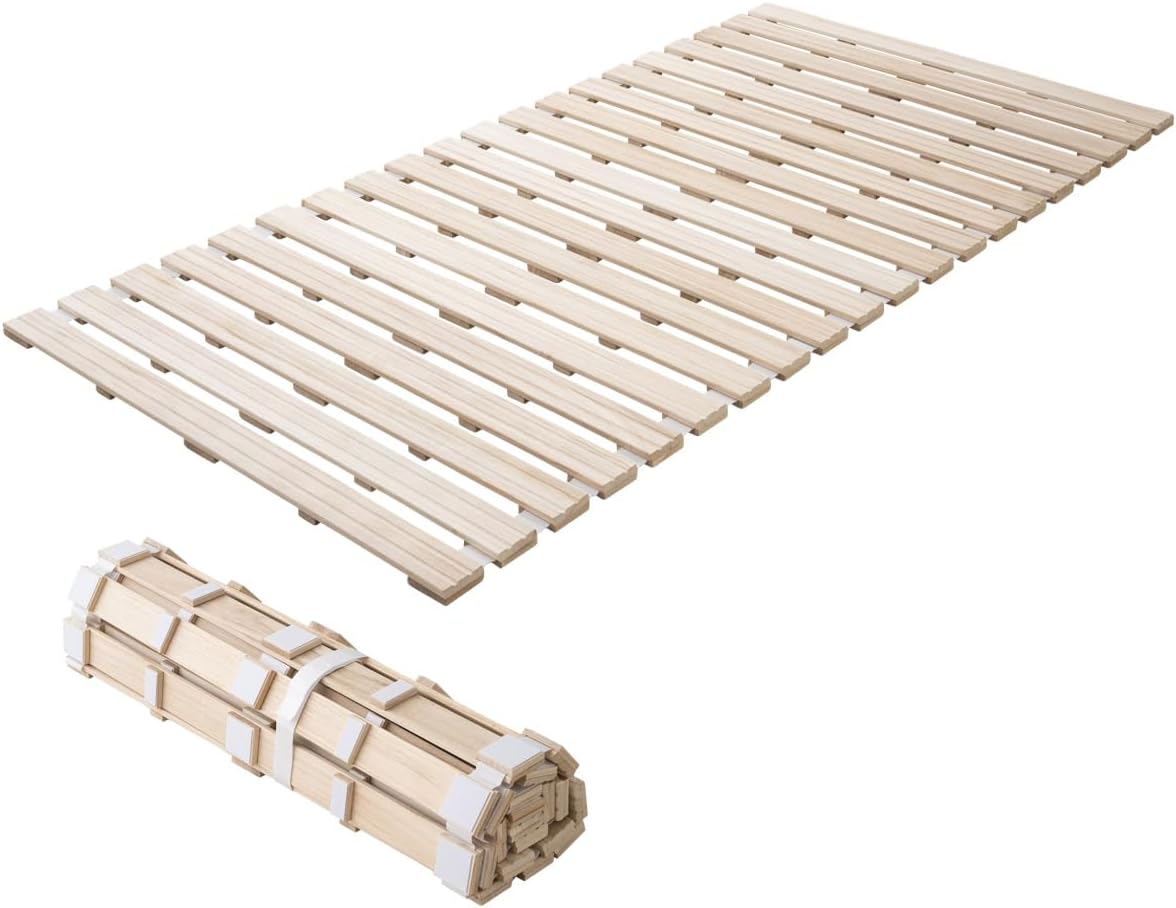 EMOOR Rolllatten Futonbett Einzel Größe (100 x 200 cm), Franco-ROLL für Japanische Boden-Futon-Matratze
