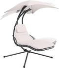 STEELSØN Nyria Hängesessel Beige, 120 kg, Schwebeliege mit Gestell, Outdoor