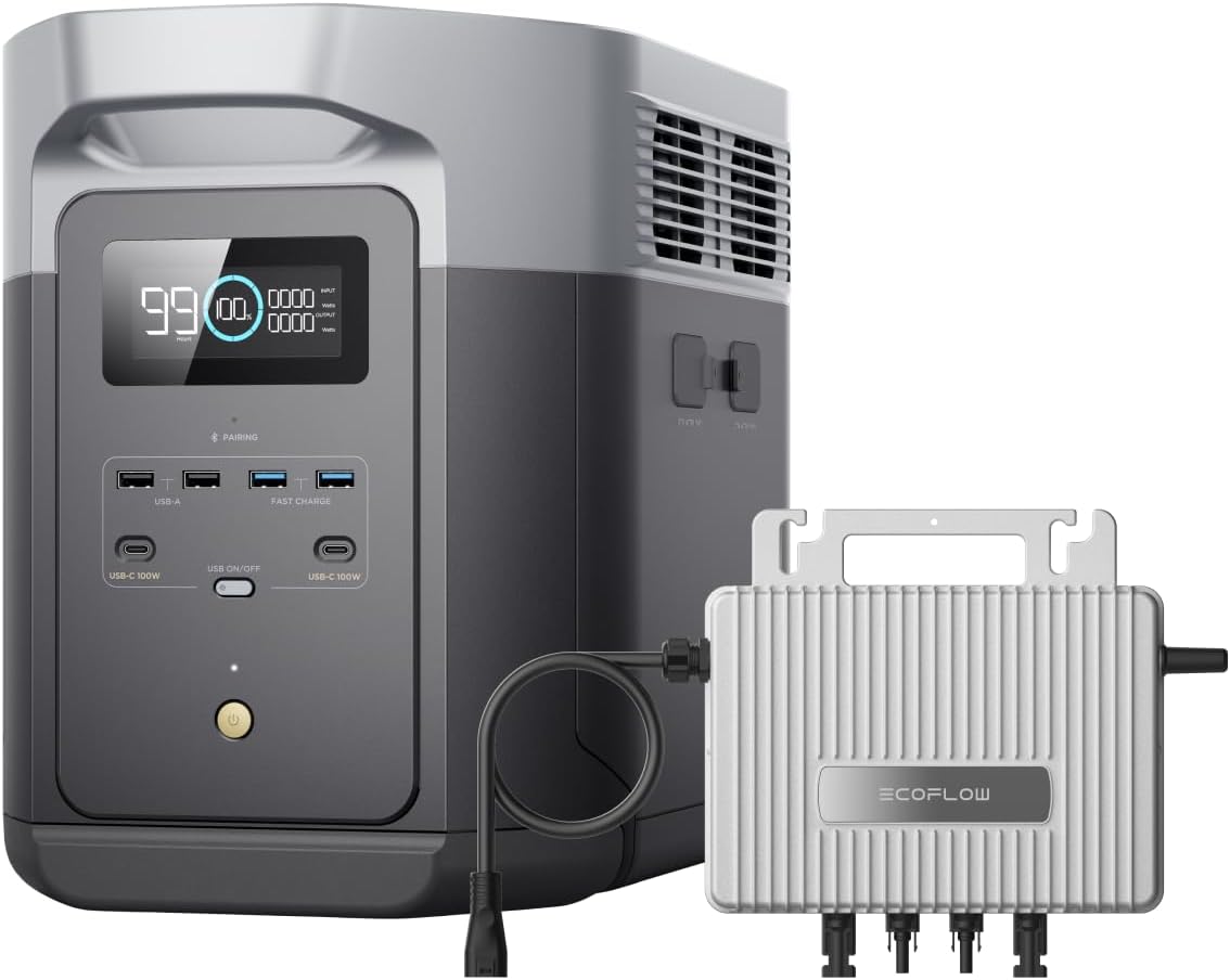 EcoFlow DELTA 2 Max tragbare Powerstation, STREAM Mikrowechselrichter 800W
