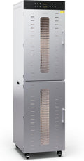 Klarstein Dörrautomat Edelstahl, 4.000-W-Dörrgerät, 24-Stunden-Timer, 30–90 °C, 50–55 dB, für Obst, 48 Edelstahl-Einlegeböden, 6 Ventilatoren, Gemüse