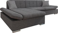 Mirjan24 Ecksofa Malwi mit Regulierbare Armlehnen Design Eckcouch mit Schlaffunktion Bettkasten L-Form Sofa vom Hersteller Couch Wohnlandschaft