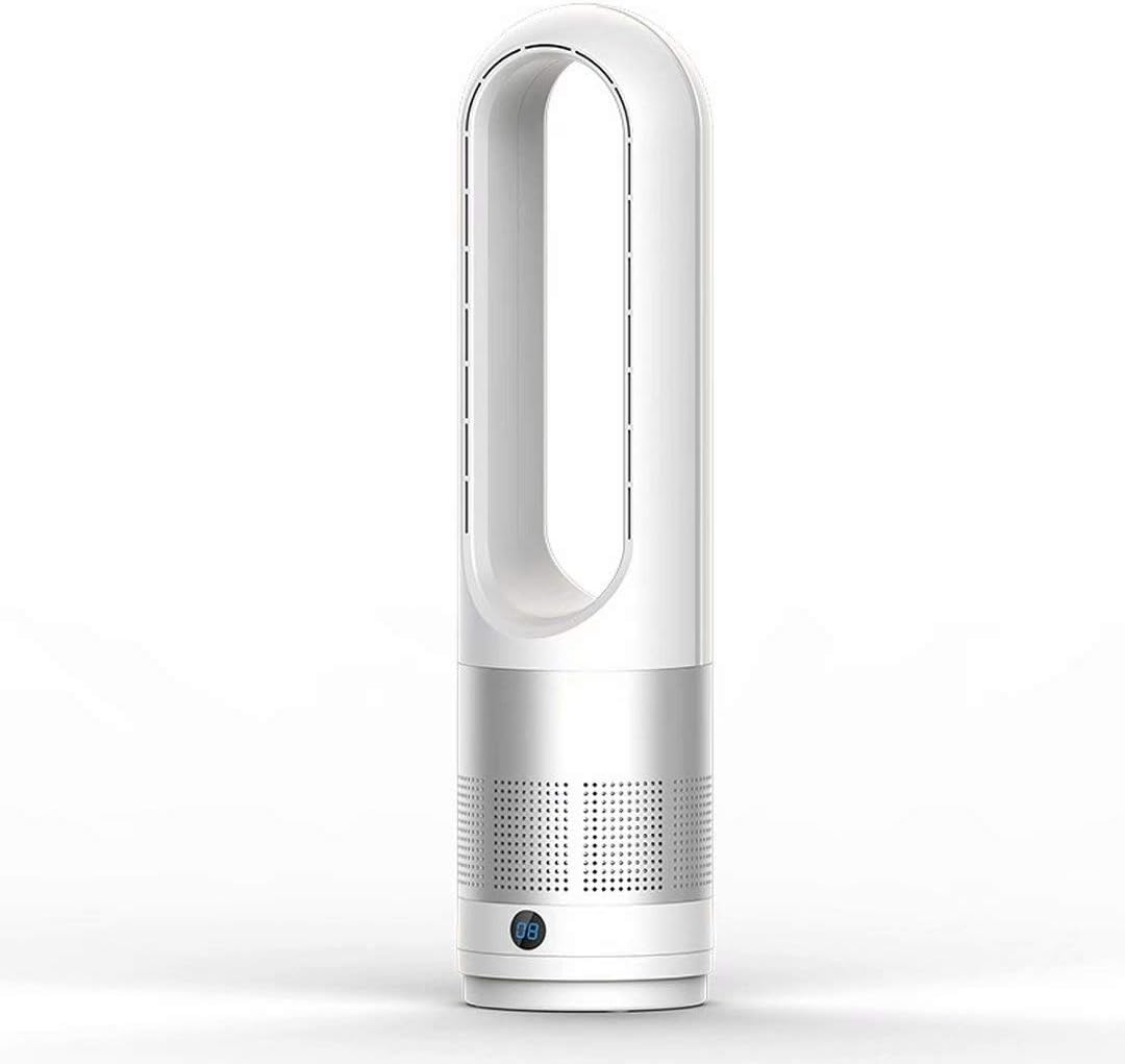 Bladeless 18 Zoll Moderner Ventilator, Blattloser Elektrischer Schreibtischventilator mit Fernbedienung, Oszillierend für Schlafzimmer und Büro