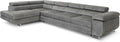 Ecksofa mit Schlaffunktion PASTI XL L-Form, Sofa Couch mit Bettkasten, Schlafsofa für Wohnzimmer Couch mit Schlaffunktion