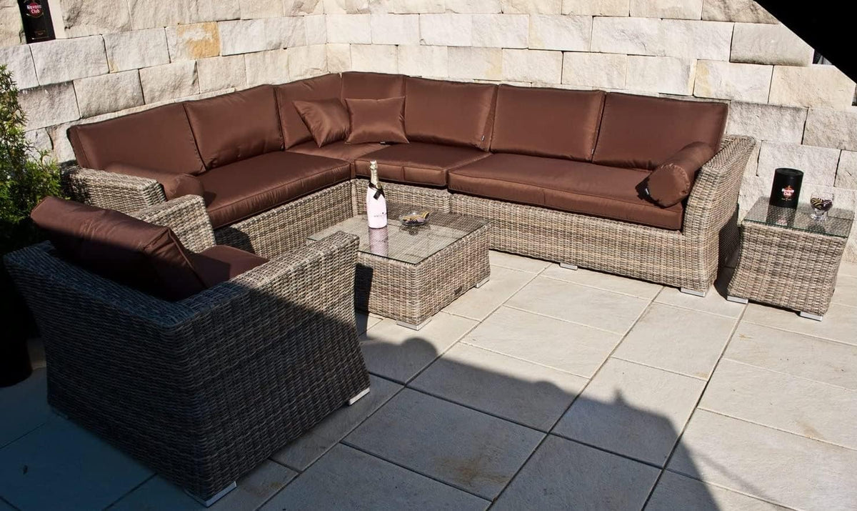 Ragnarök-Möbeldesign PolyRattan Lounge, Deutsche Marke, eigene Produktion, 8 Jahre Garantie auf UV Beständig